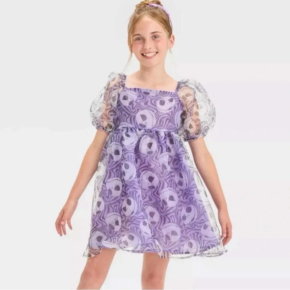 Jack Skellington The Nightmare Before Christmas Puff Sleeve Dress